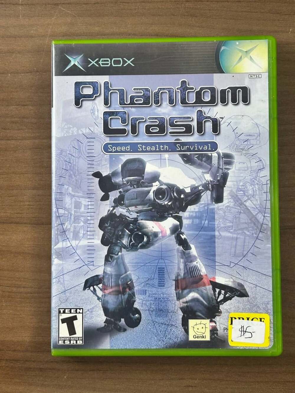 Phantom Crash Microsoft Original Xbox 2002 NTSC Game Disc Case & Manual